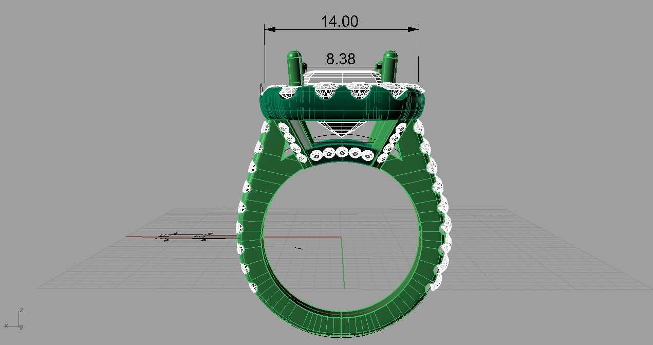 CAD render of a custom setting