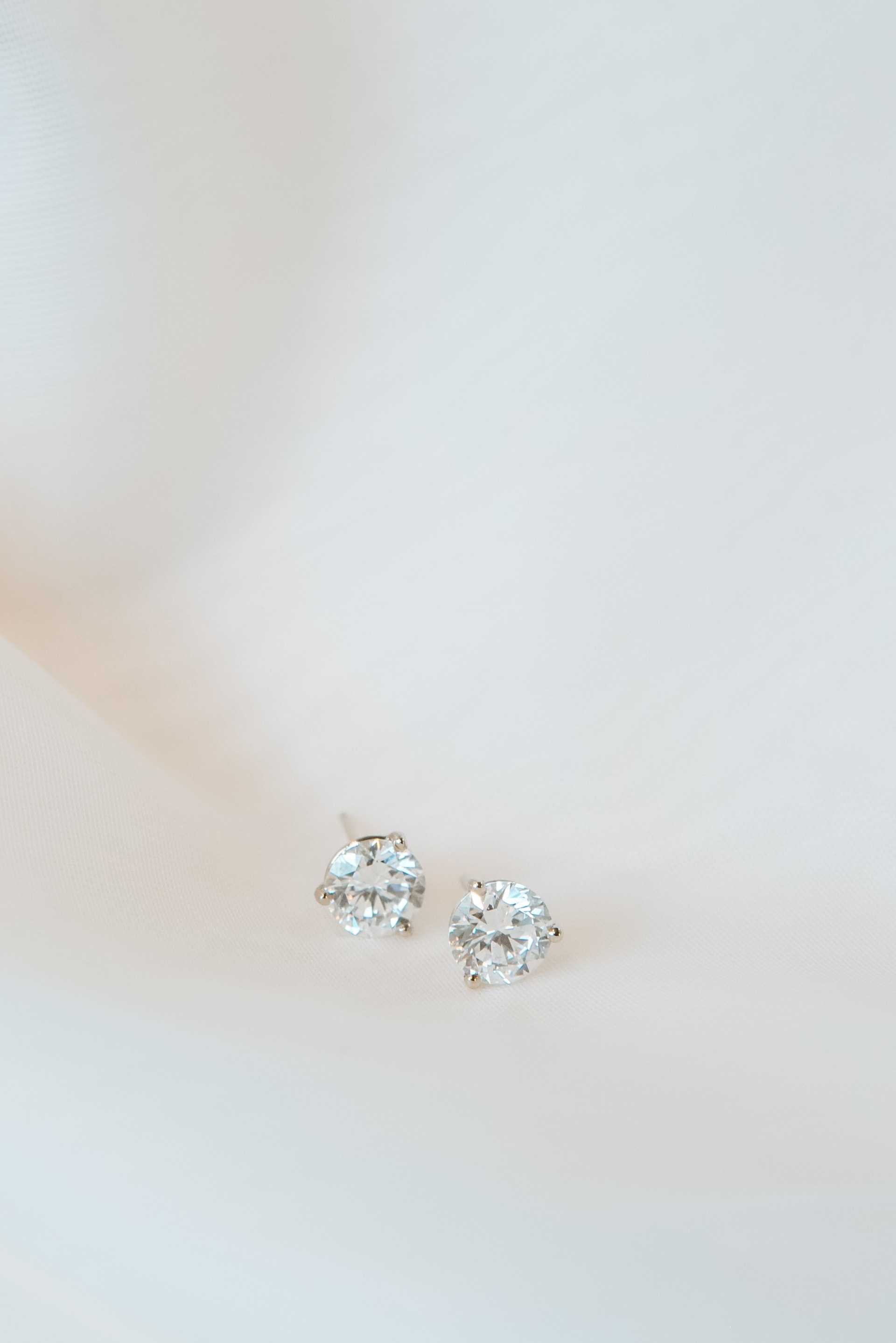Diamond stud earrings