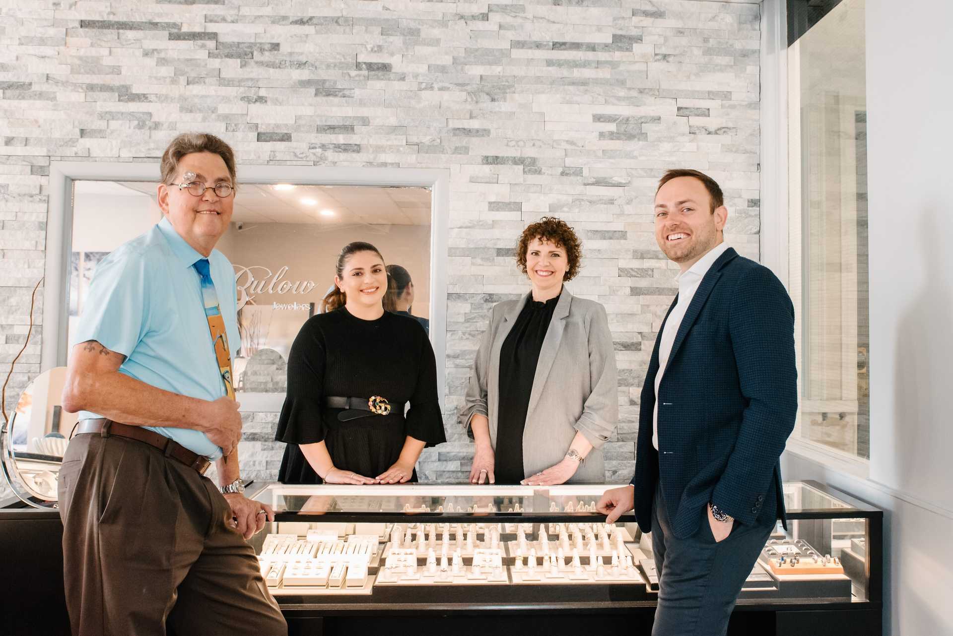 The team in the showroom
